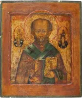 IKONE MIT DEM HEILIGEN NIKOLAUS VON MYRA