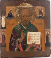IKONE MIT DEM HEILIGEN NIKOLAUS VON MYRA