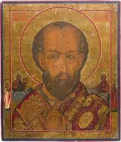 Большая икона со святителем Николаем Мирликийским