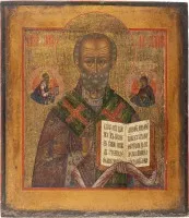 Icoon met Sint-Nicolaas van Myra