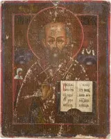 Klein icoon met Sint-Nicolaas van Myra