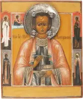 Icône avec saint Panteleimon