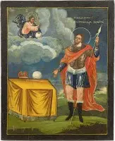 Klein icoon met de heilige Alexander Nevski