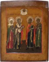 Patronaaticoon met de heiligen Anastasia, Blasius, Florus en Laurus