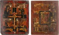 Twee iconen: vierpaneel icoon en feesticoon