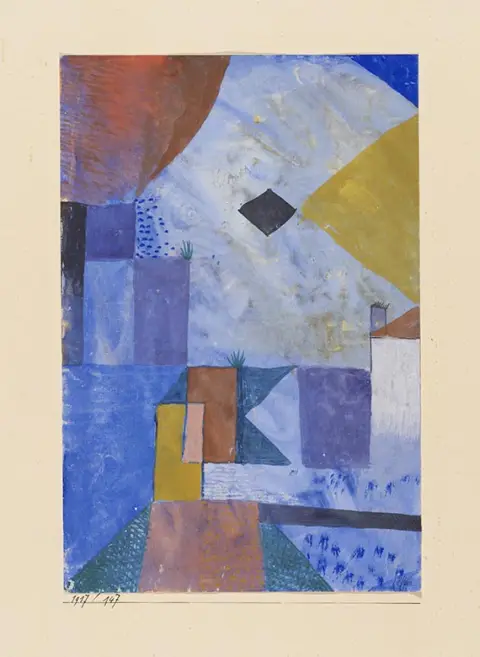 Paul Klee, Strogi pejzaž u plavom, 1917
