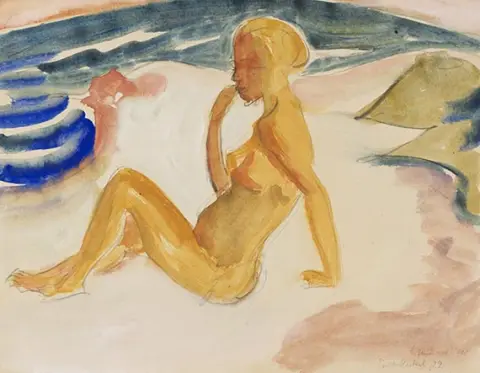 Erich Heckel, Sjedеća žena uz more, 1922