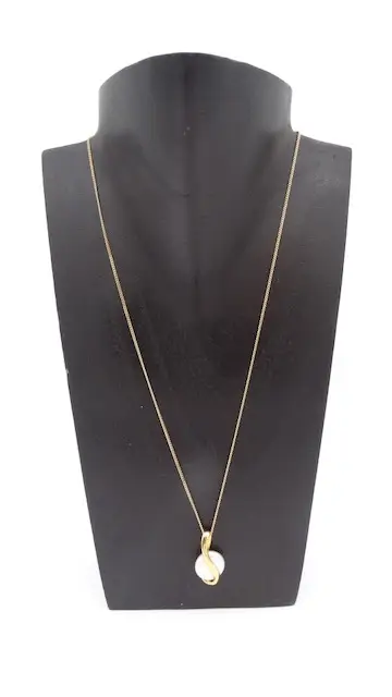 1 collier femme or 333 avec perle