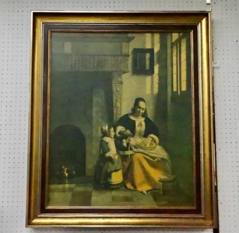 1 ingelijste prent