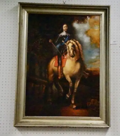 1 olieverfschilderij "Karel V"