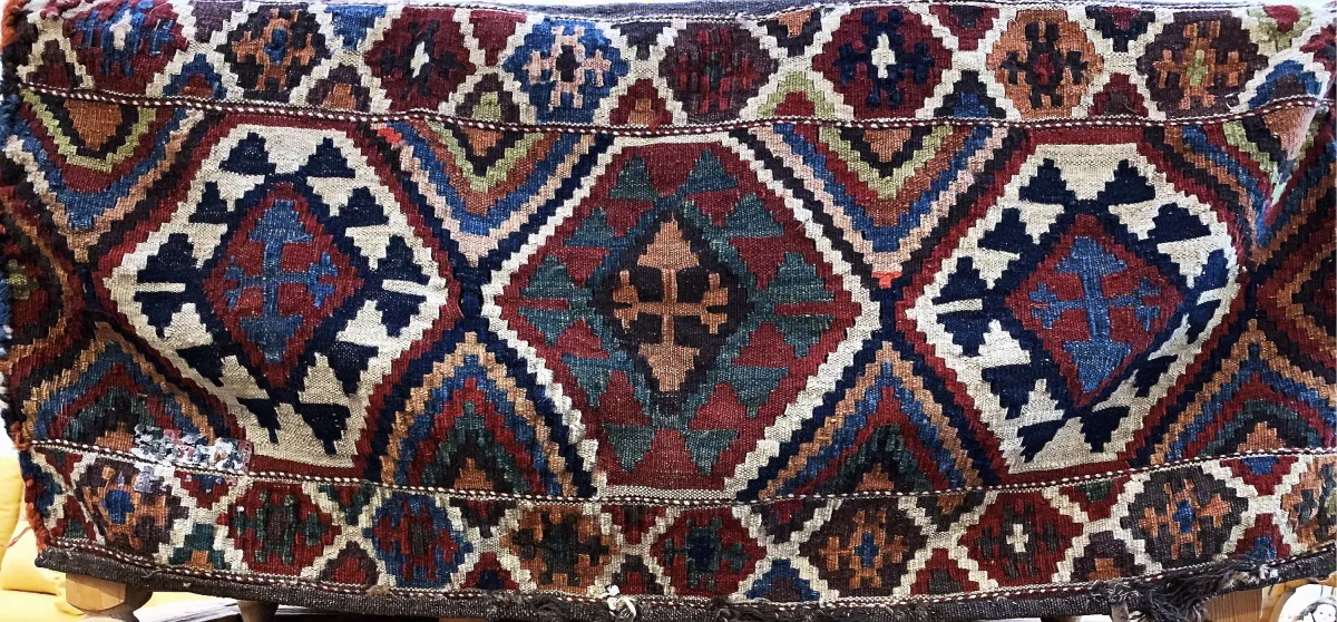 Shahsawan "Mafrasch", Persia, circa 1900, wool on wool, approx. 110 x 50 x 50 cm, EHZ: 3