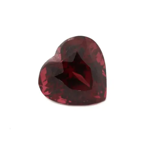 Rhodolite seul, env. 2,53 ct, cœur facetté, belle couleur Prix estimé : 240, - EUR
