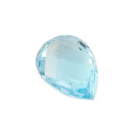 Topaze loose, env. 6,50 ct, taille goutte, SkyBlue, traitée