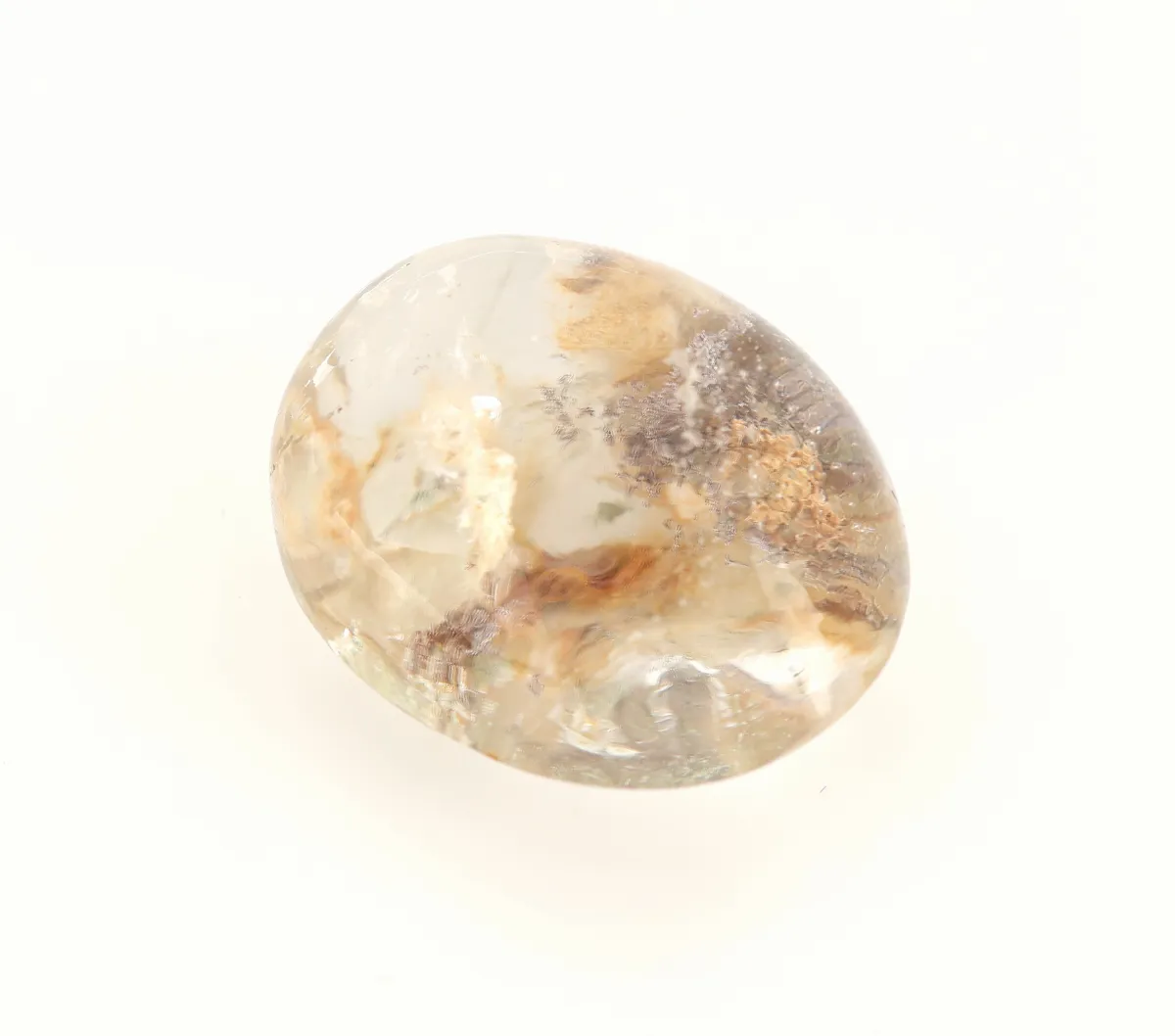 Quartz loose, env. 58,07 ct, cabochon ovale, quartz avec inclusions