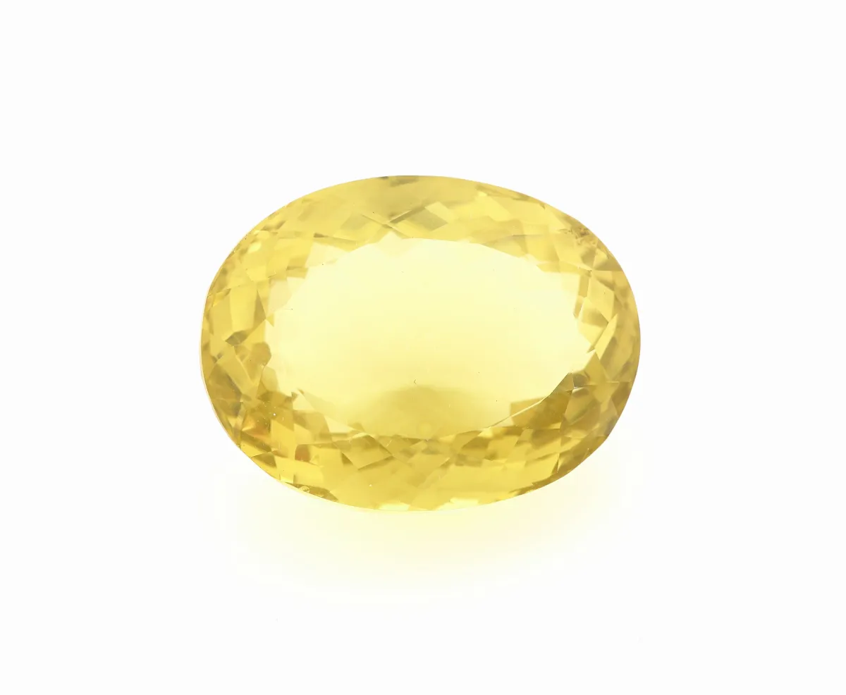 Citrine lemon loose, env. 45,29 ct, taille ovale, traitée