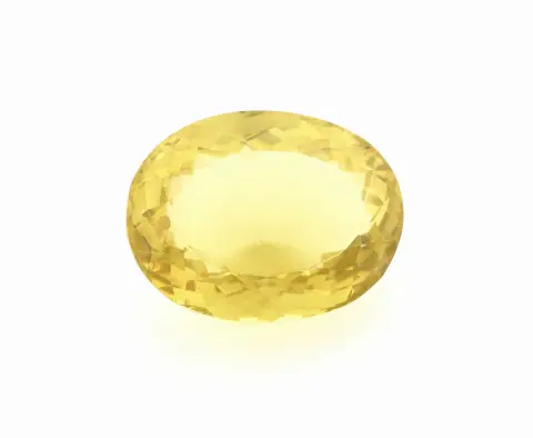 Citrine lemon loose, env. 45,29 ct, taille ovale, traitée