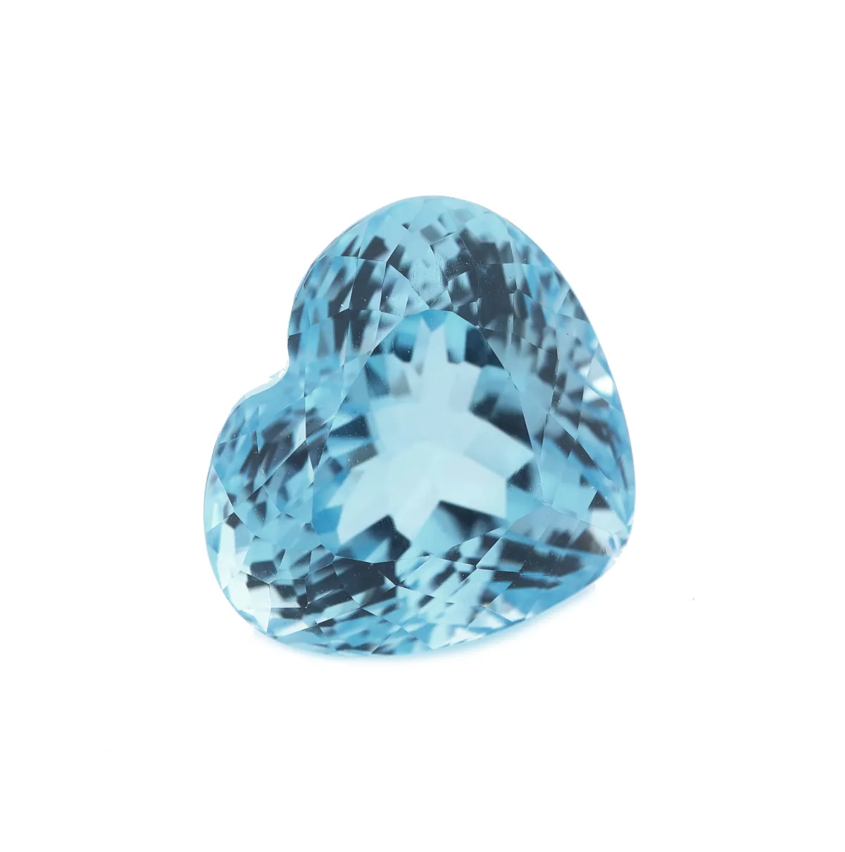 Topaze lâche, env. 24,20 ct, cœur facetté, Sky Blue