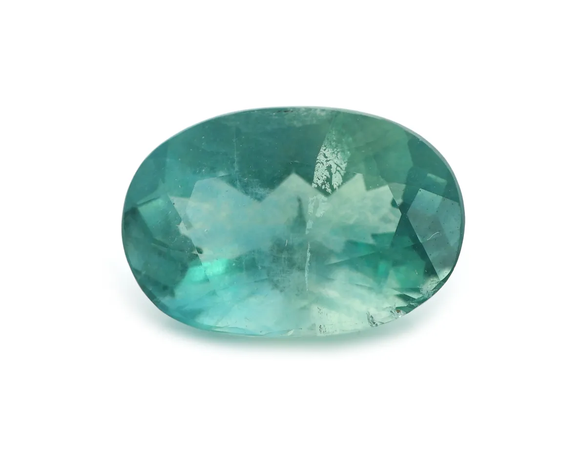 Loser Fluorit, ca. 4.02 ct, ovalfacett., blau -grün Schätzpreis: 150, - EUR