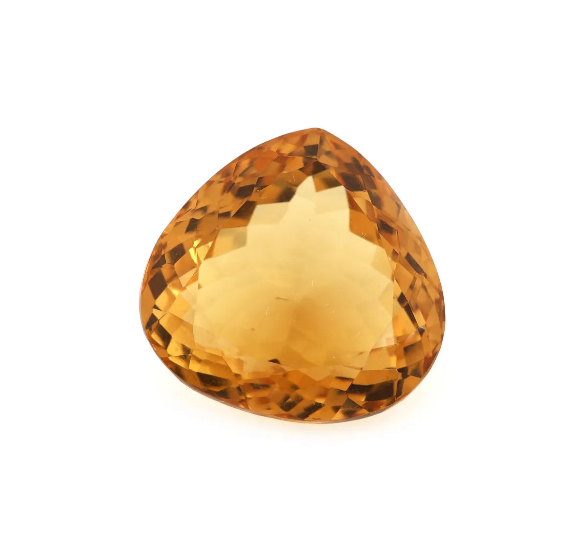 Citrine en vrac, env. 20,15 ct, goutte facettée, belle couleur intense