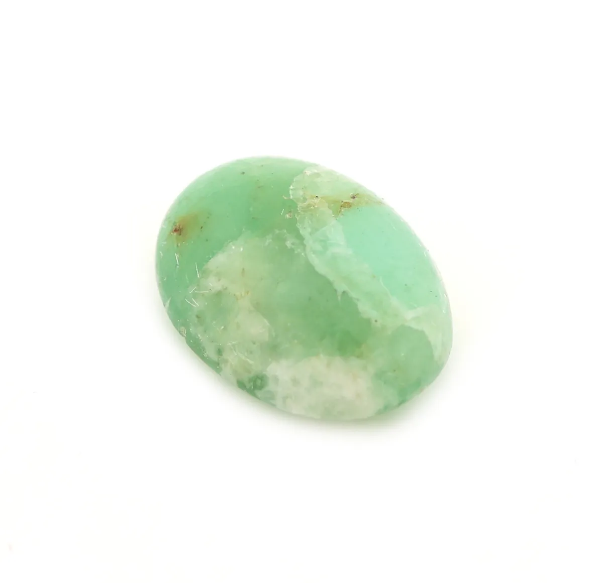 Émeraude lâche, env. 2,15 ct, cabochon ovale, retour ??? cassé