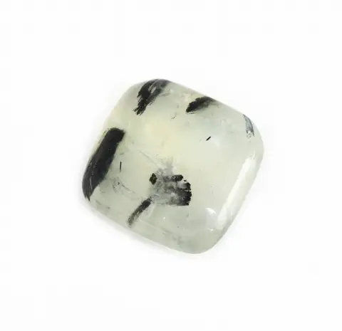 Prehnite lâche, env. 18,03 ct, cabochon coussin, estimation : 250 EUR