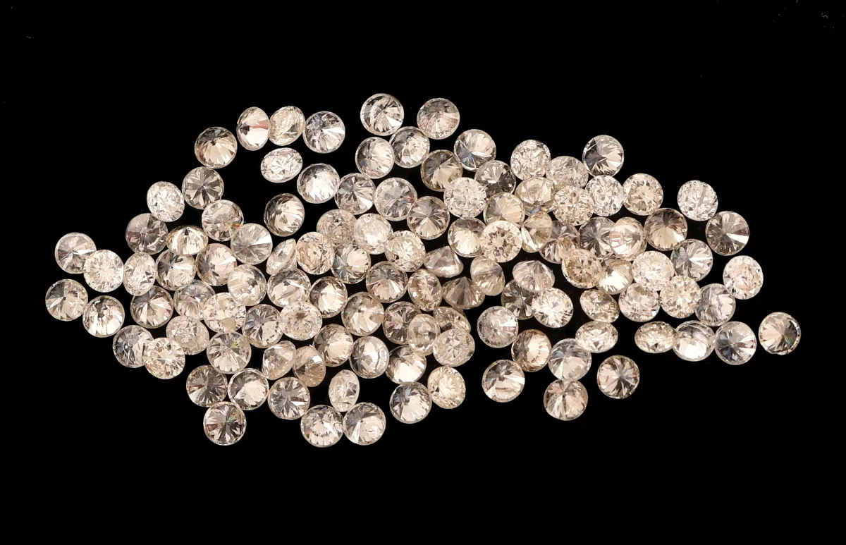 Sada volných briliantů, celkem cca 1,00 ct bílý-světle bílý/vs-si, prům. cca 1,15 mm, kalibrované