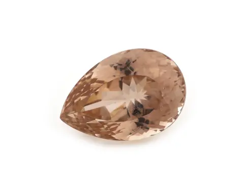 Topaze impériale seule, env. 13.31 ct, goutte facettée, estimation : 480 EUR
