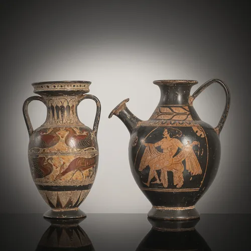 Deux vases de style corinthien