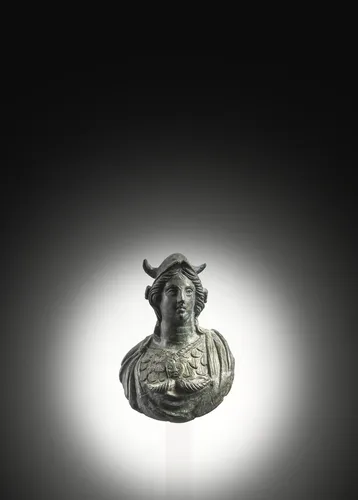 Buste van Athena in brons
