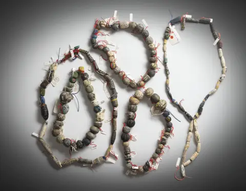 Collection de perles en verre