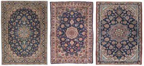 Trois tapis à médaillons