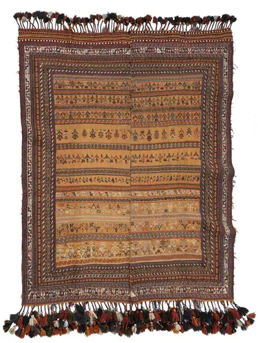 Tissu plat à deux bandes