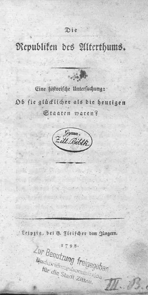 Republiken des Alterthums, Die – Eine historische Untersuchung