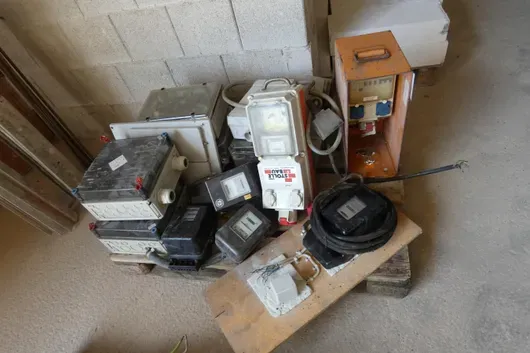 Lot of electrical cables