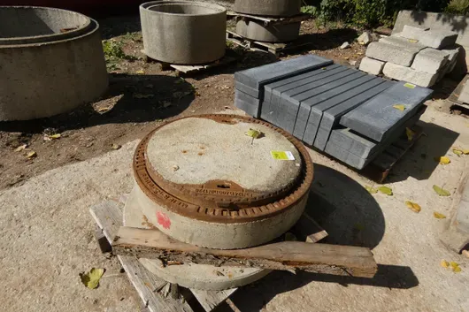 Concrete manhole cover