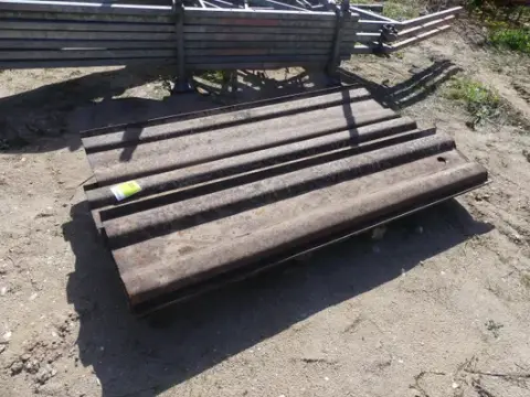 Lot of steel sheet piles / canal boards
