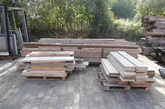 Lot of formwork boards