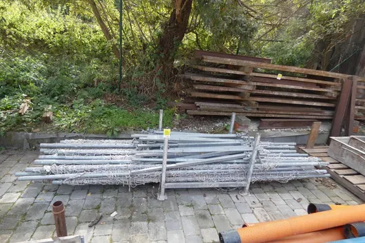 Roof scaffolding, galvanised