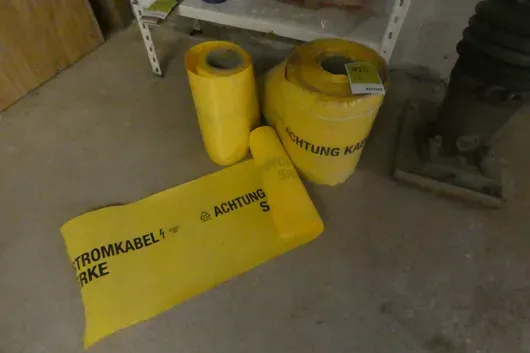 3x multicoll - Kabelabdeckfolie „Achtung Starkstromkabel“, gelb