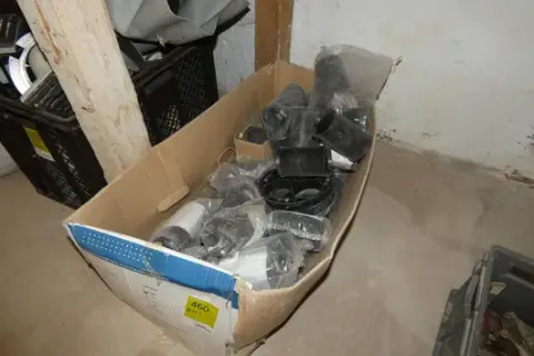 Lot of multi-service house entries, molded parts, sleeves and sealing inserts