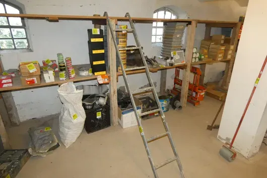 Leaning ladder, metal
