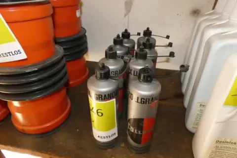 8 bottles Collgranol - Pneumatic hammer oil with anti-freeze protection