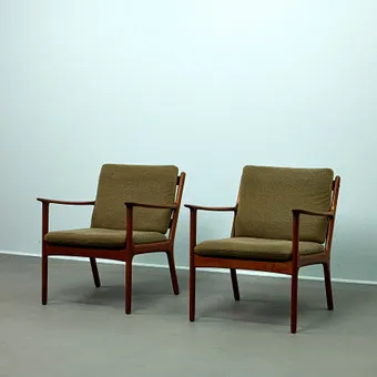 OLE WANSCHER. pour Poul Jeppesen, fauteuil lounge, modèle « PJ112 », teck, années 1960, Danemark (2).