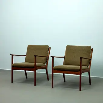 OLE WANSCHER. pour Poul Jeppesen, fauteuil lounge, modèle « PJ112 », teck, années 1960, Danemark (2).
