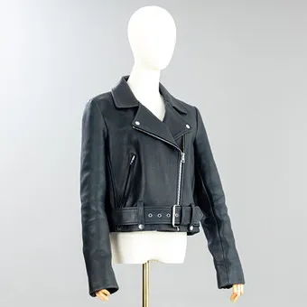 DIANE VON FÜRSTENBERG. Biker jacket / leather jacket, size L.