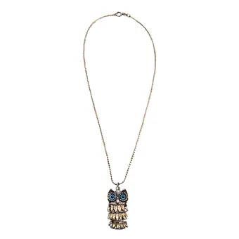Collier en argent 925 avec pendentif hibou mobile.