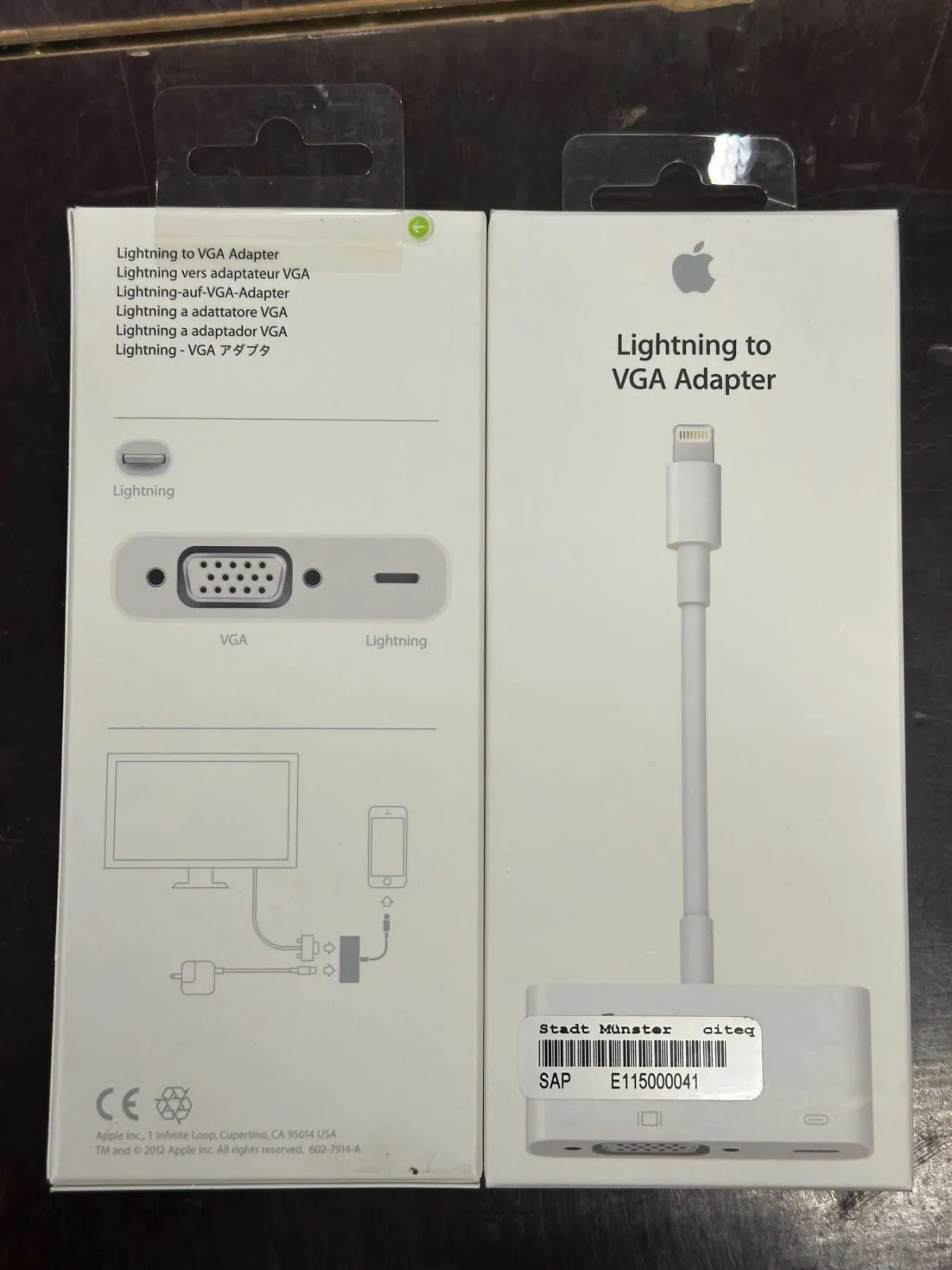 2 Apple Lightning naar VGA adapters
