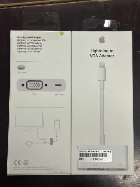 2 adaptéry Apple Lightning na VGA