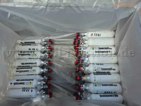 100 O² compressed air cylinders for medical oxygen steel 2.0 litres 200 bar