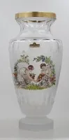 hohe Vase, Fontanellas, Dekor im Jugendstil, wohl 60/70er Jahre, ca. H-29,5cm